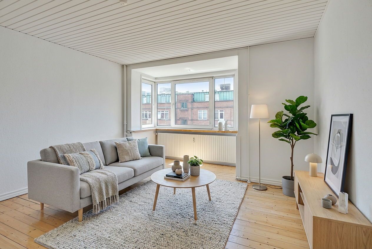 Dejlig stor og lys 3-værelses lejlighed på 100 m2 med altan