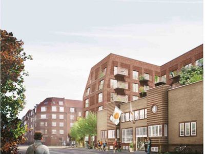 Unik Penthouse hjørne lejlighed med 3,8m til loft og flere altaner. Flot udsigt over byen og Aros buen