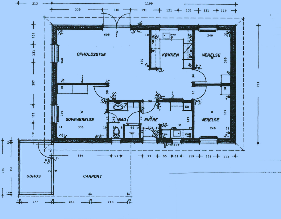 familevenligt hus i 1 plan fra 90erne 