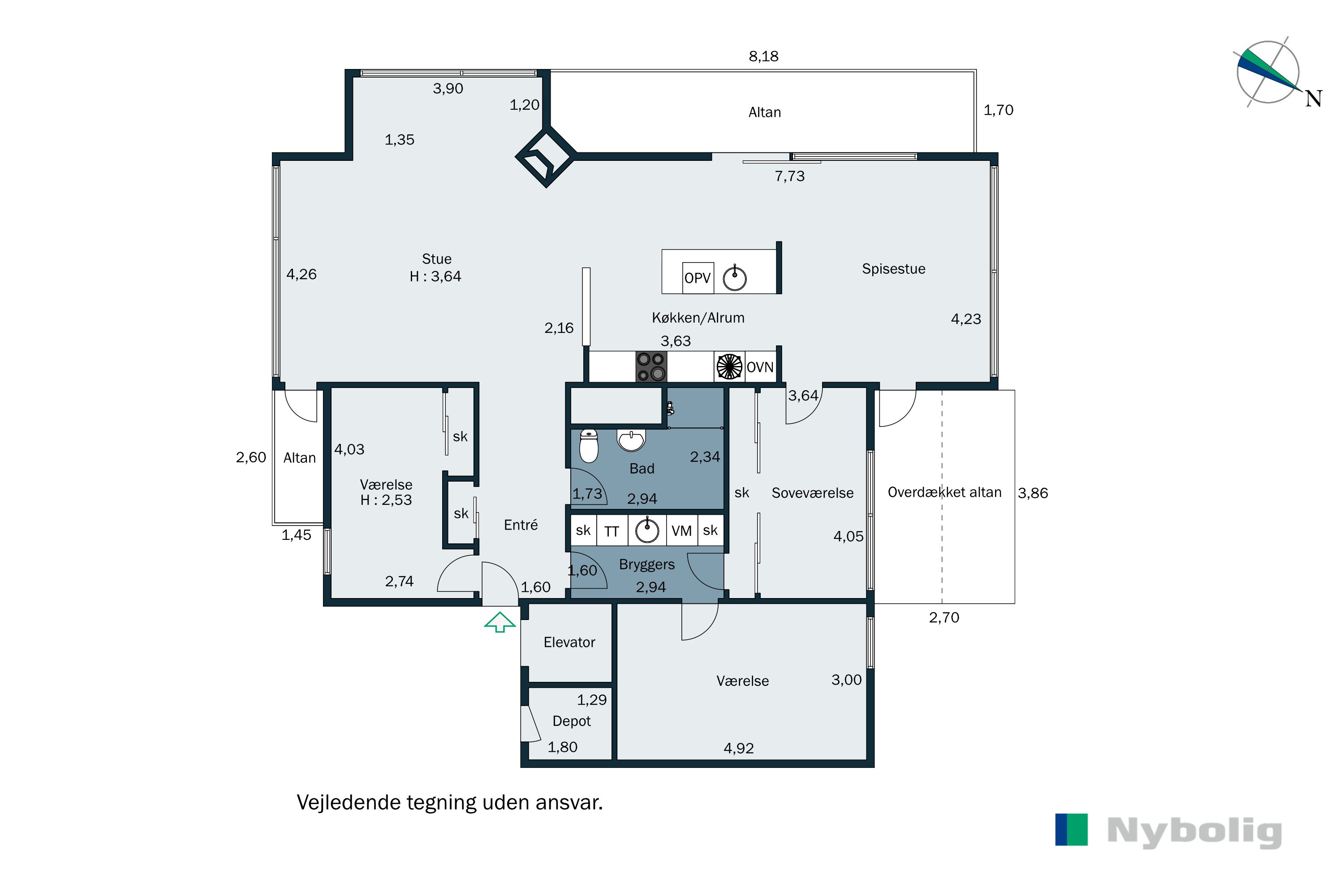 Eksklusiv penthouse på 154 m² med enestående panoramaudsigt over Storebælt – Pier 3, Korsør