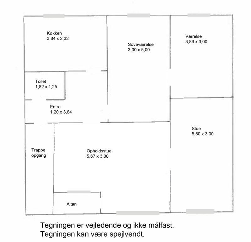 4 værelses lejlighed på Brogade i Hobro udlejes
