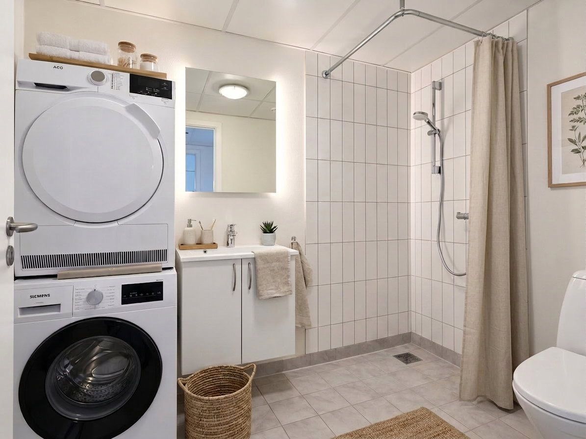 Lys og nyistandsat 2-værelses lejlighed med karnap, lækker fælles tagterrasse og elevator – seniorvenlig komfort på 64 m².