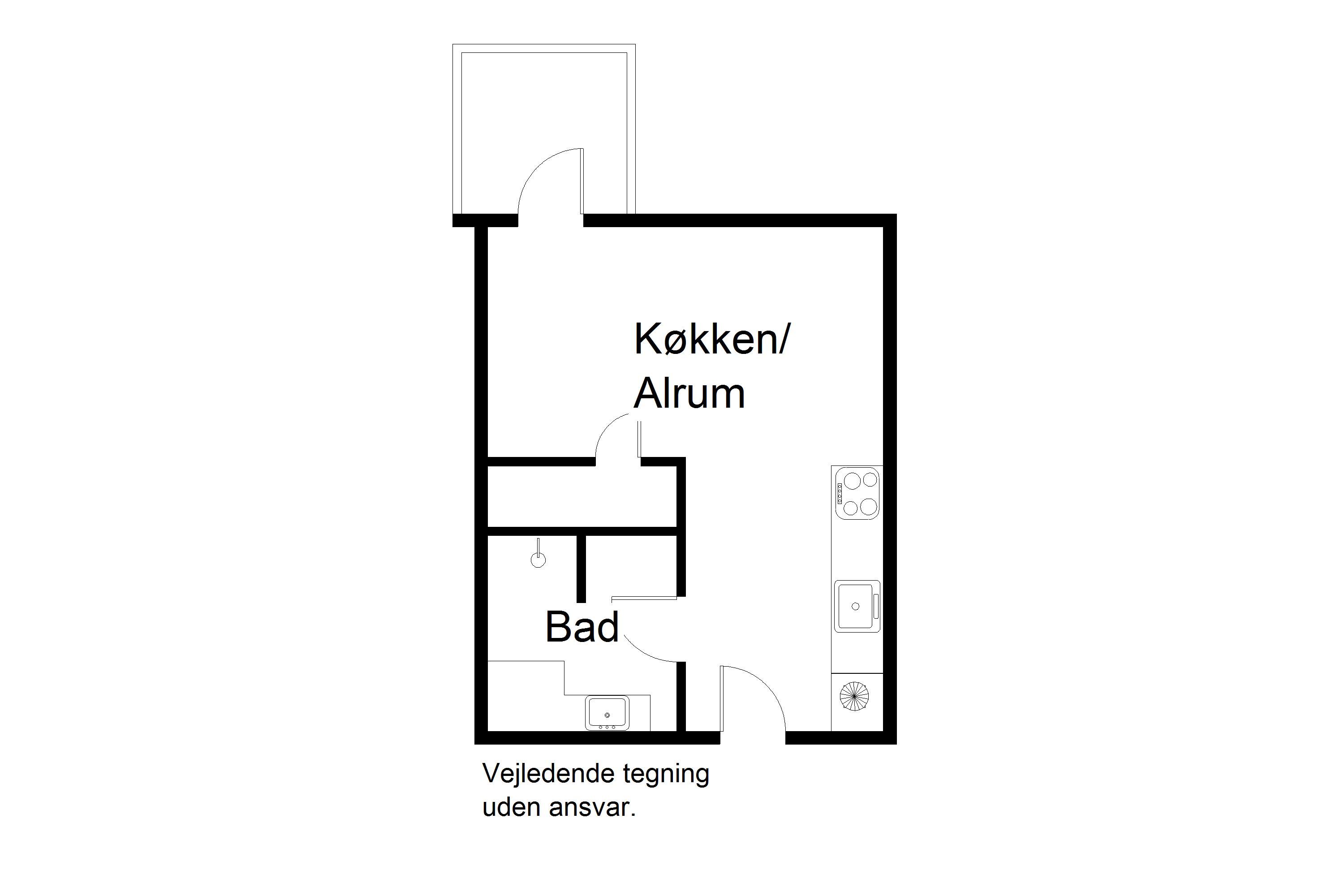 Skøn 1-væreles på Trøjborg