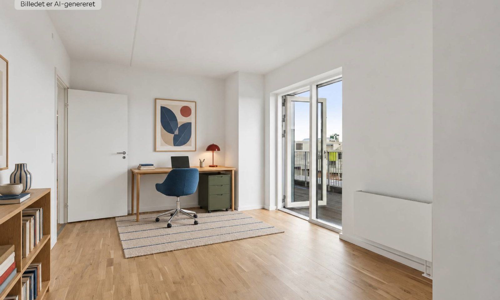 Flot og moderne lejlighed med tagterrasse