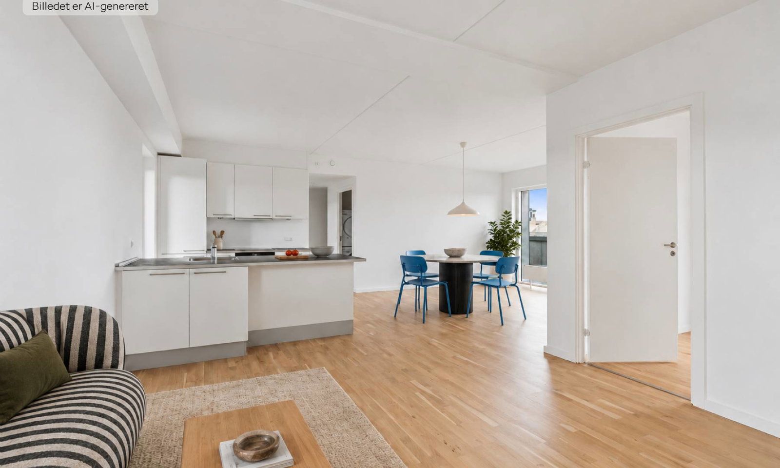 Flot og moderne lejlighed med tagterrasse