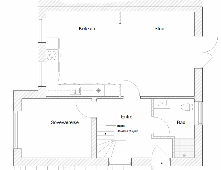 Nybygget stuelejlighed med stor terrasse og parkeringsmulighed