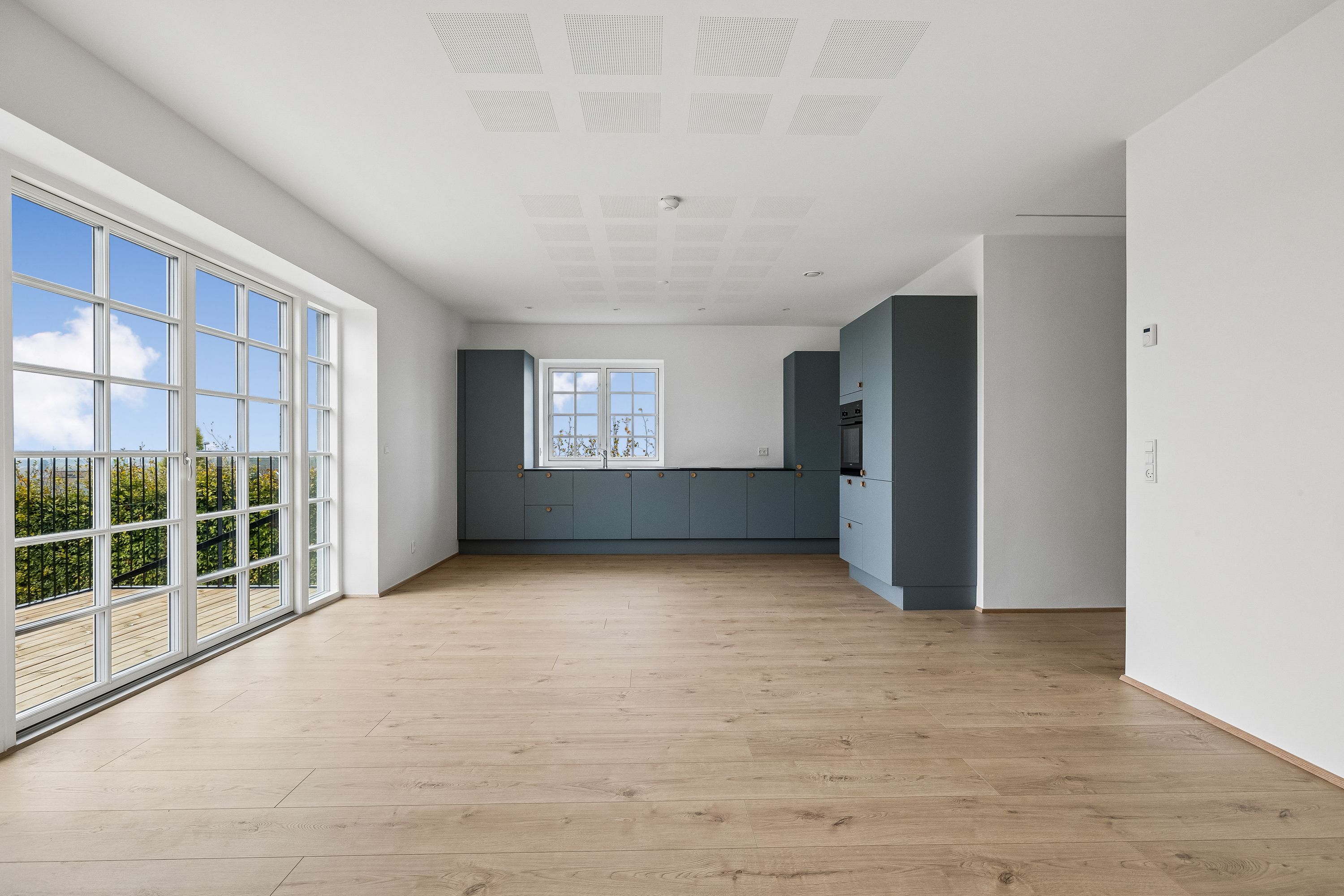 Nyopført lejlighed på 107 m² i Årslev med sydvendt altan, flot udsigt og to badeværelser