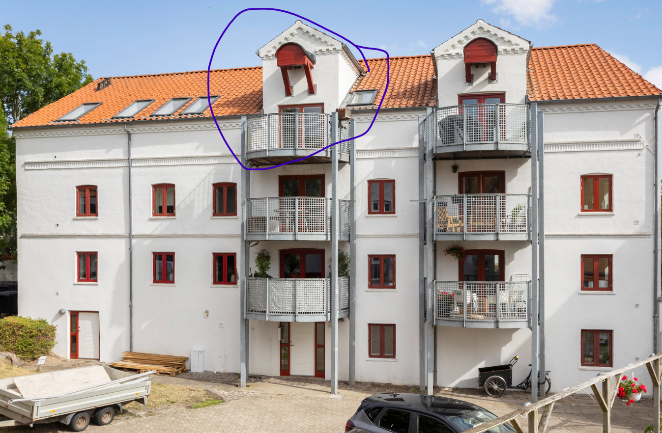 Central lejlighed ved Slotssøen, 94m2, 3 værelser