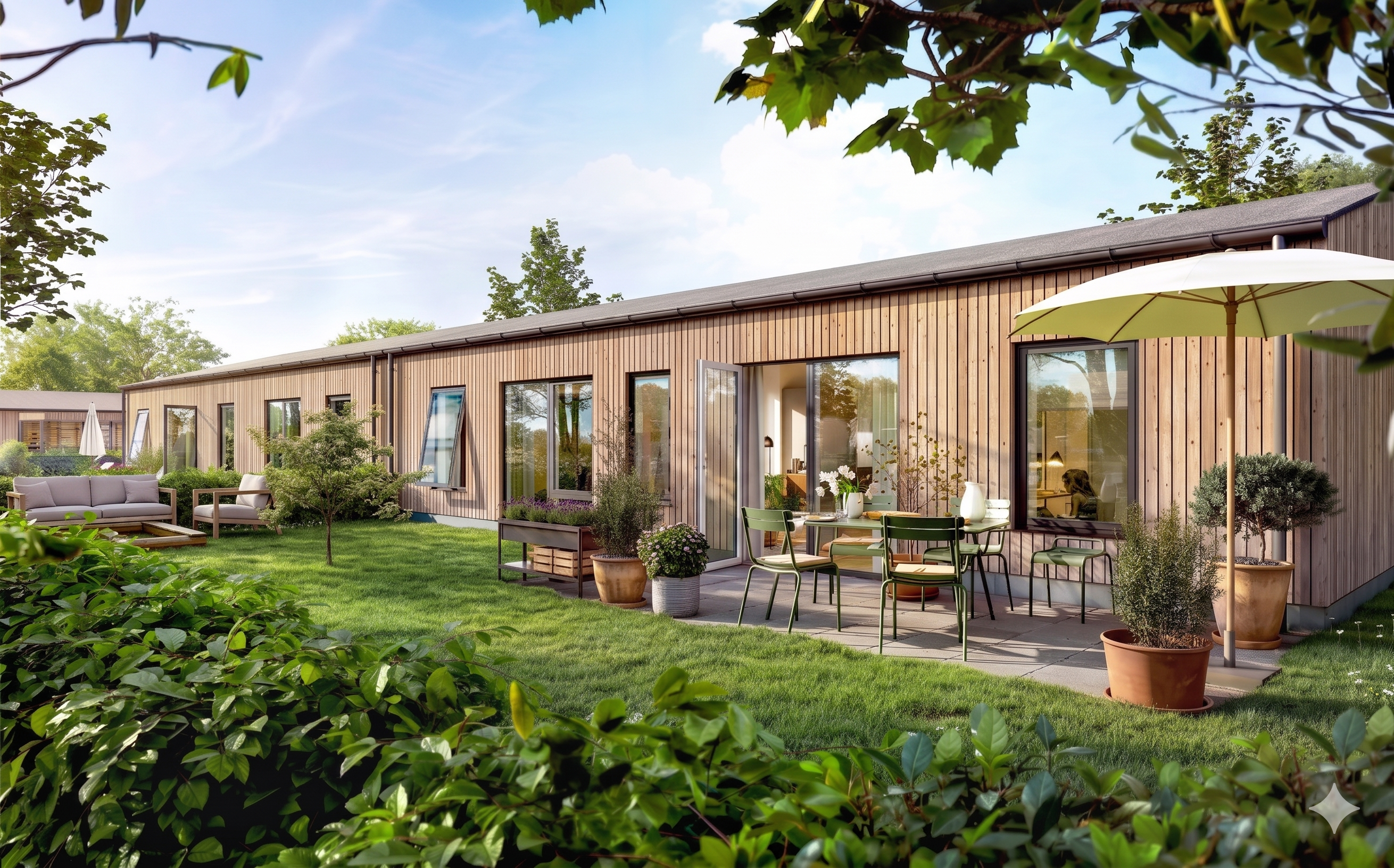 5-værelses dobbelthus med terrasse og egen carport