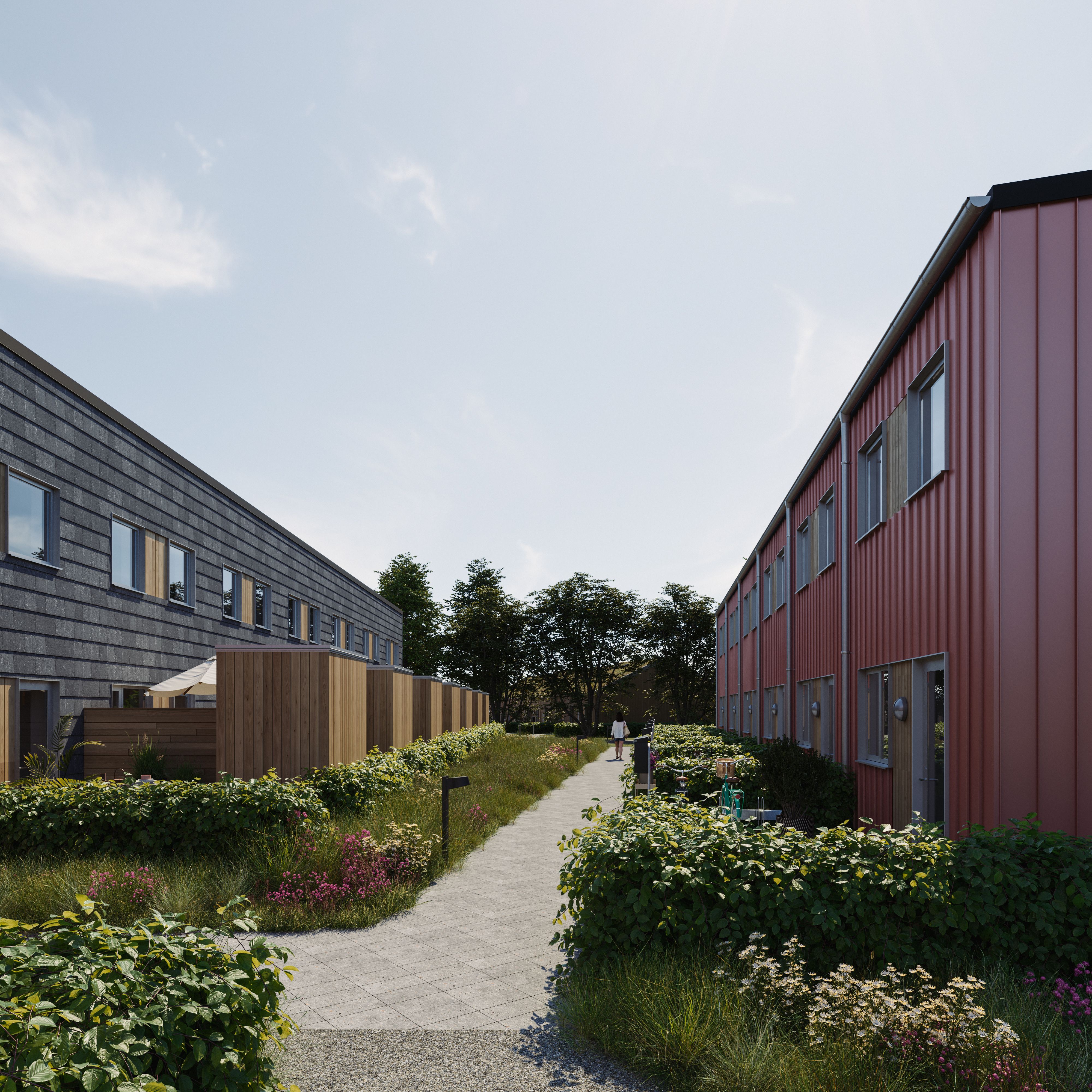 Rækkehus i 2 plan