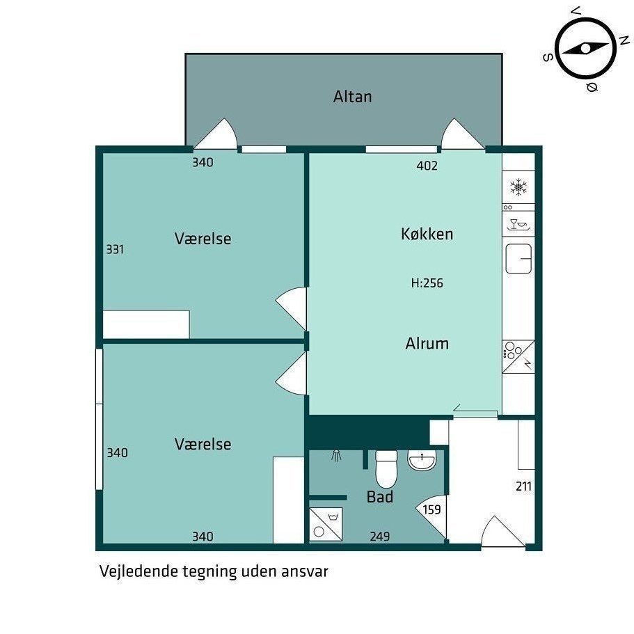 Souvenir Male Implement Perfekt delevenlig 3. værelses lejlighed i Åhusene - 68 m² - 10.600 kr