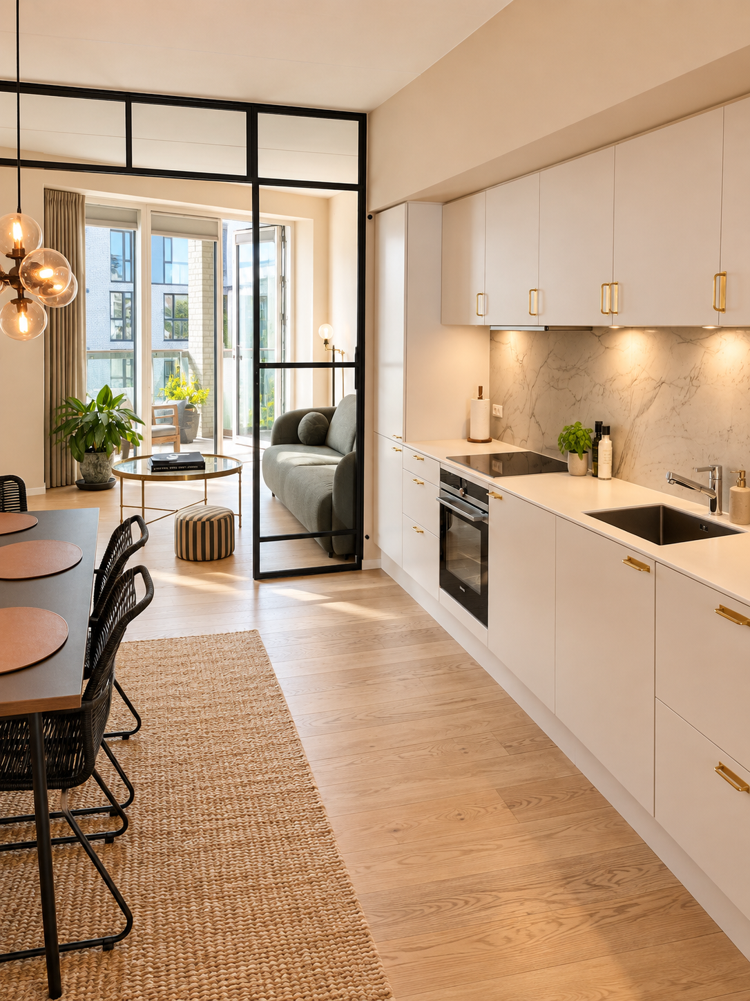 Furnished 2-room apartment by the harbour — all utilities incl. — fixed term until May 31