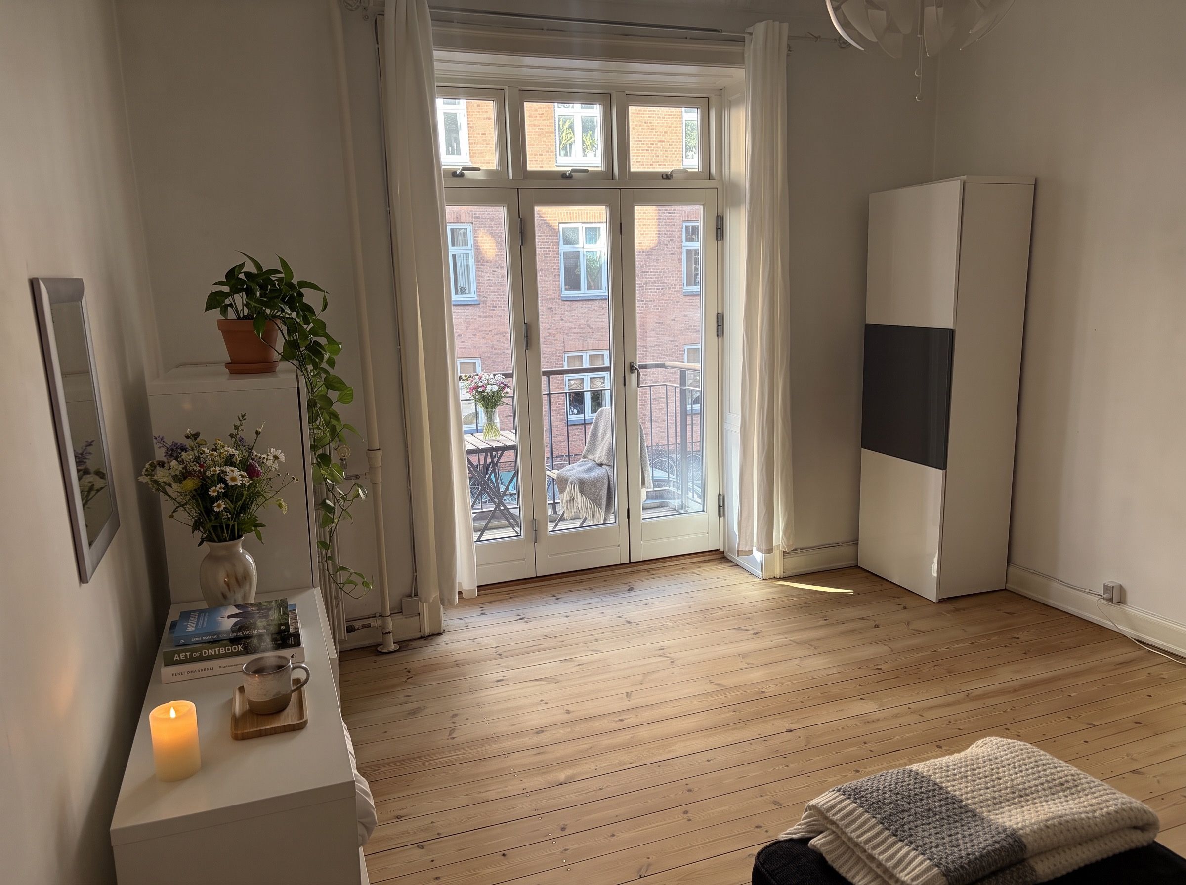Hyggelig lejlighed på Christianshavn med fransk altan, 7 min. fra Metro