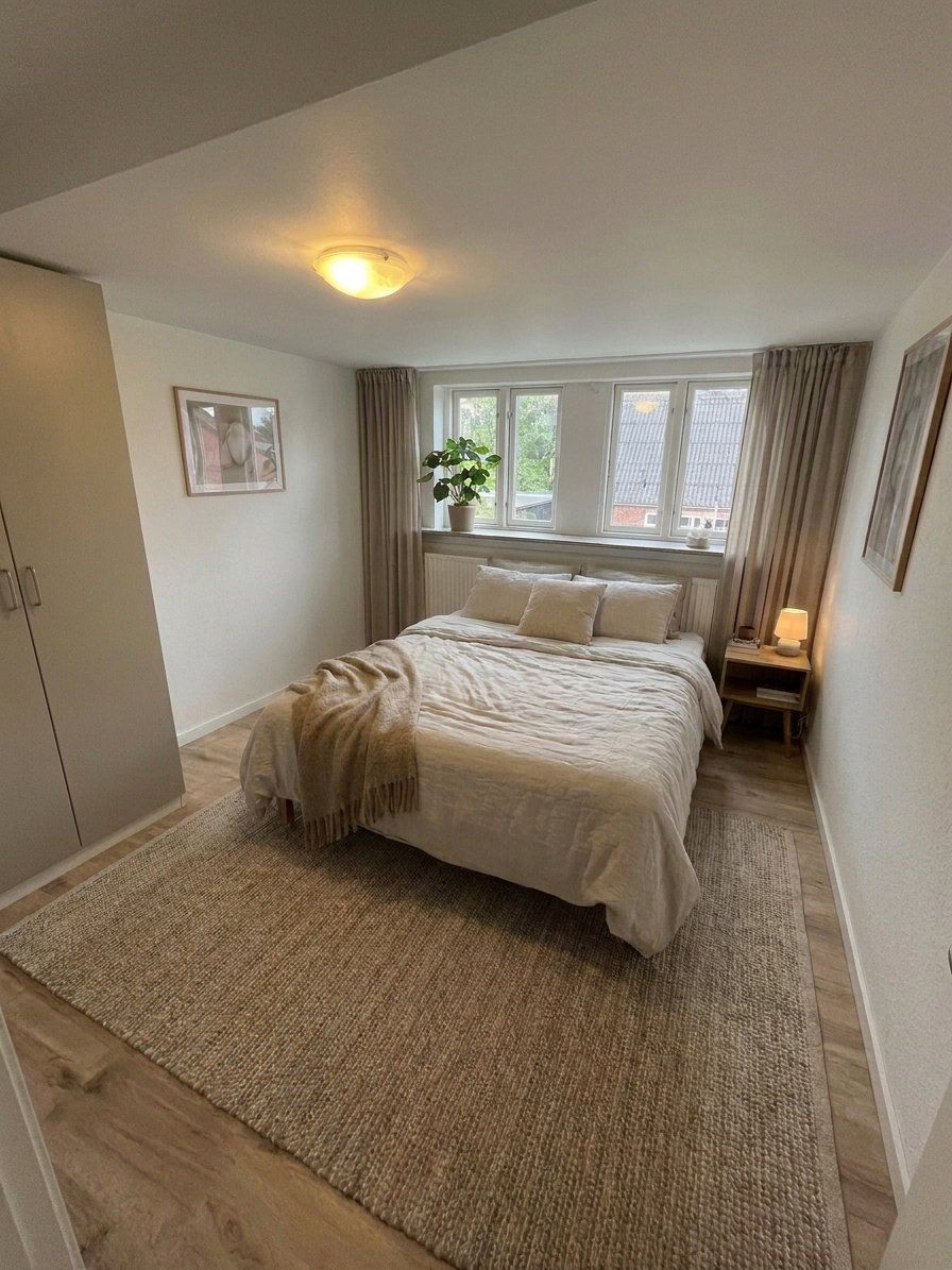 Lys 2-værelses på øverste etage med altan og parkering – 54 m2