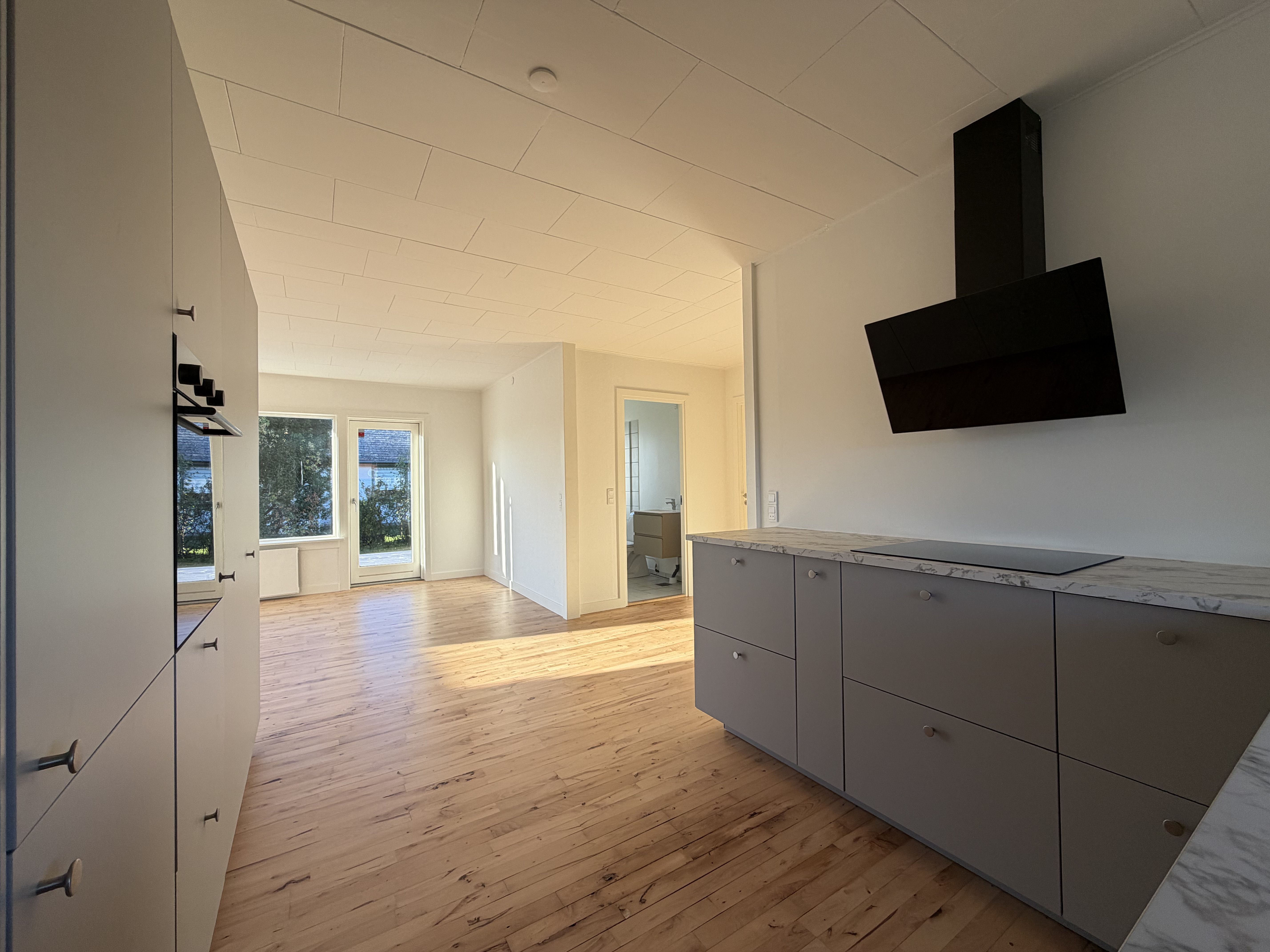 Nymoderniseret ét-plans villa med have