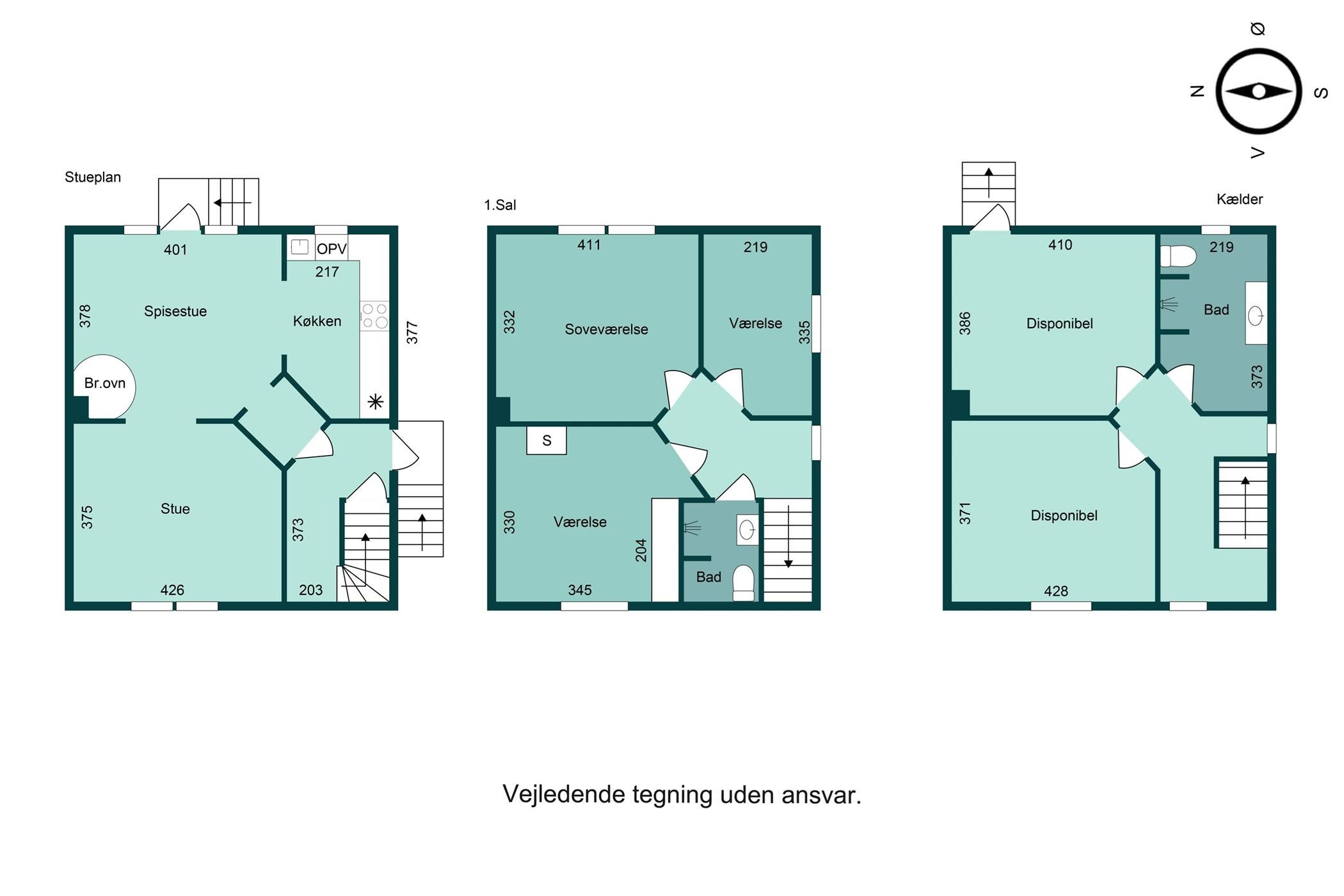 Skøn central beliggende byhus i 3-plan med egen have udlejes