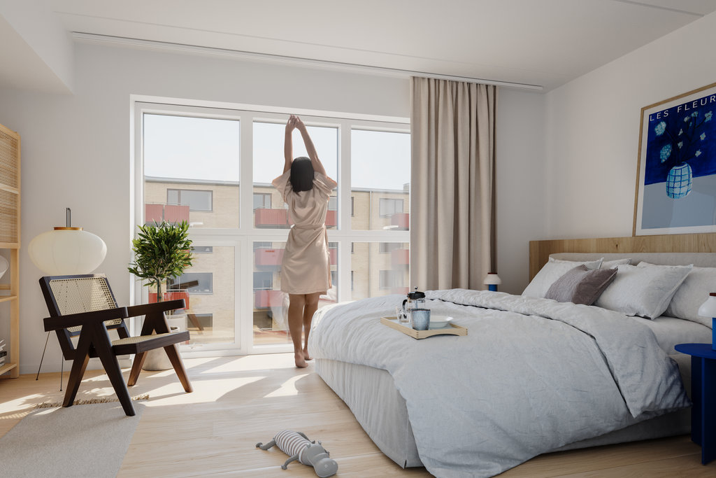 NYBYGGET SKØN 2-VÆRELSES PÅ ØVERSTE ETAGE MED HØJT TIL KIP OG ALTAN