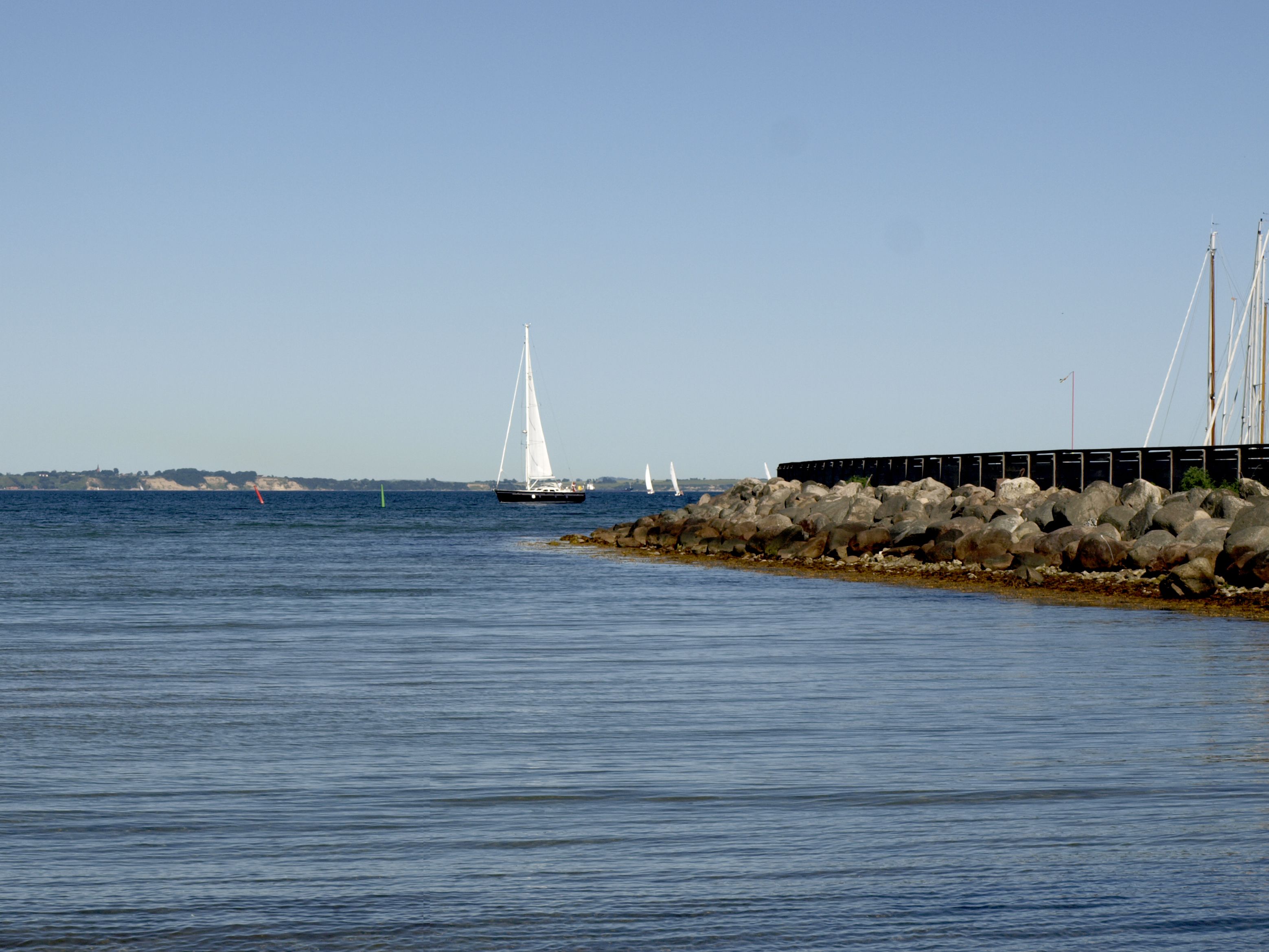 Hus direkte på privat strand