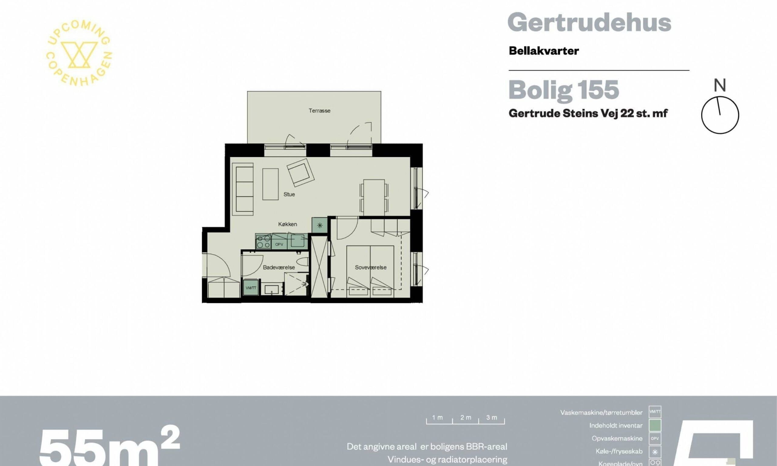2 værelses lejlighed på Gertrude Steins Vej i København S udlejes