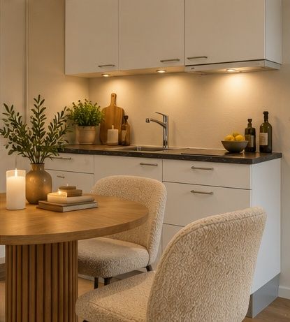 Nybygget og moderne 1-værelses lejlighed i Nørrelund – moderne komfort i rolige omgivelser
