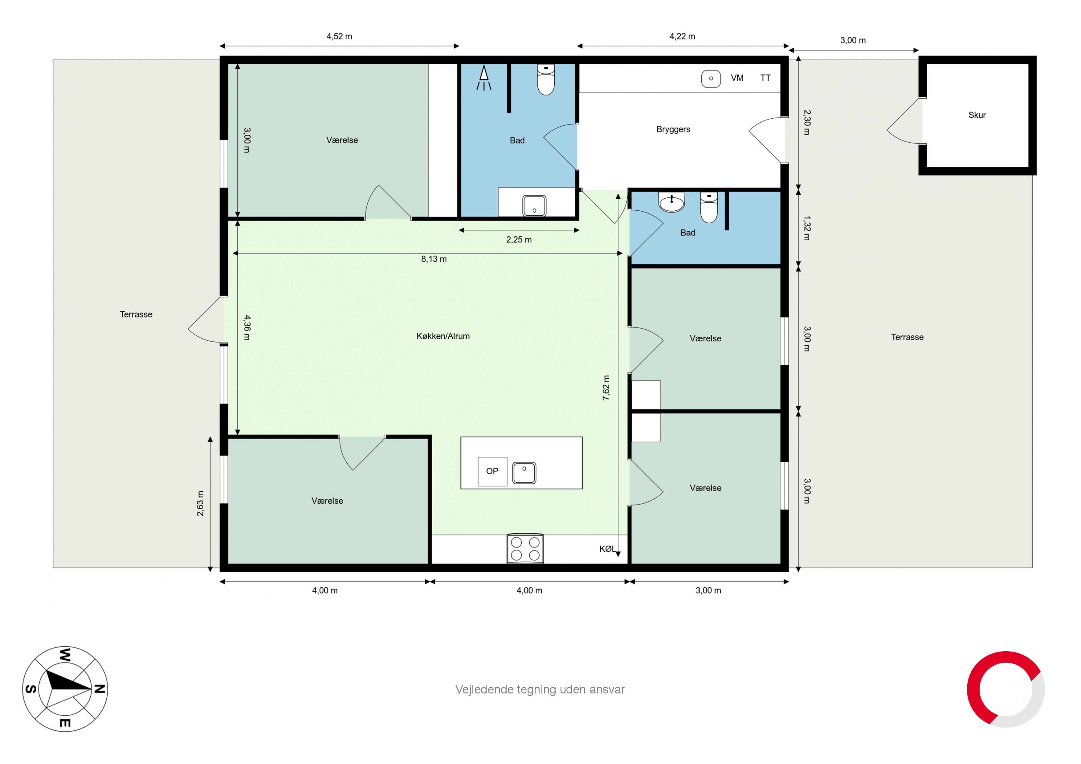5-værelses rækkehus på 126 m² i Billund