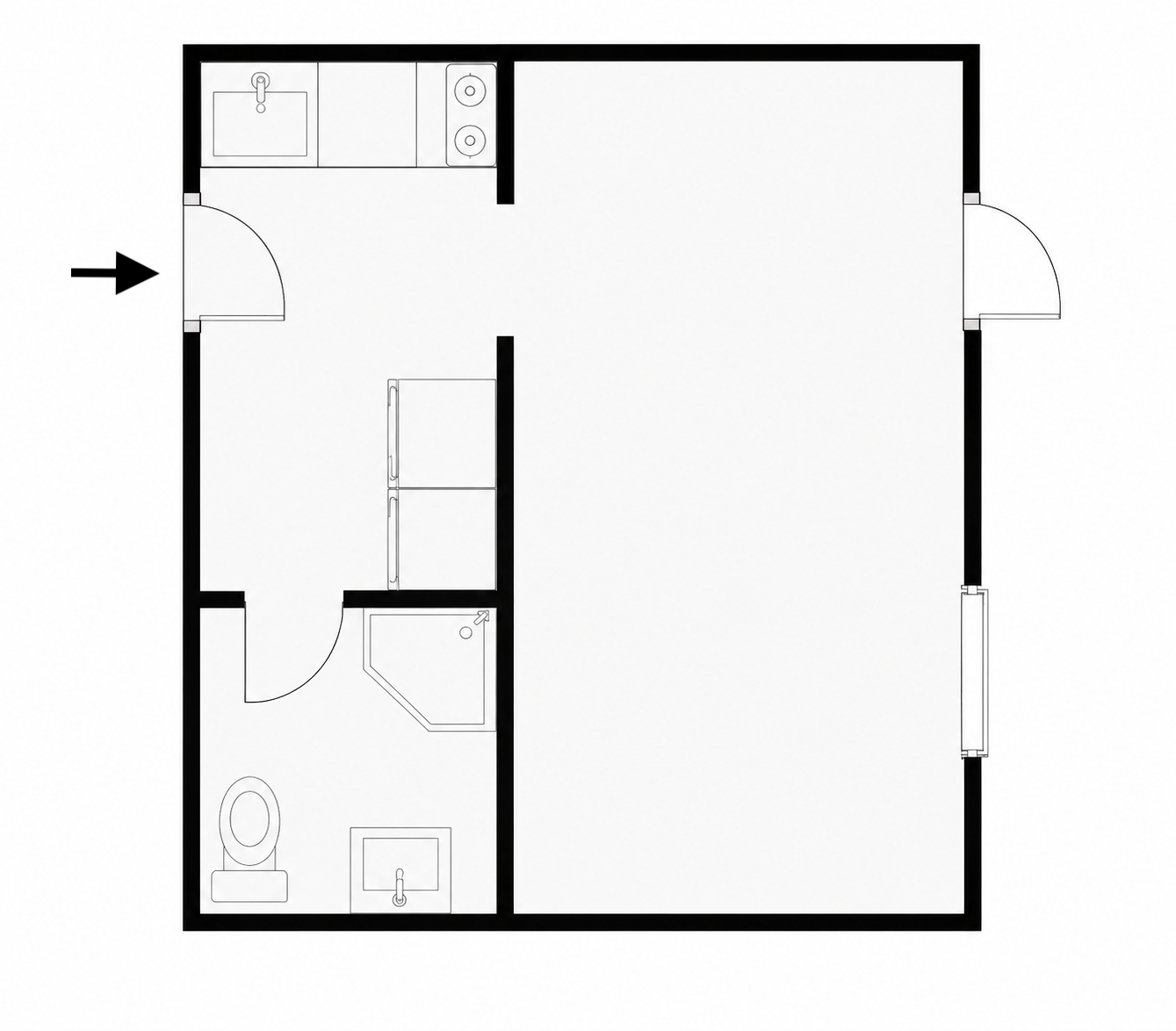 🏡 1-værelses rækkehus med egen have – centralt i Nykøbing Mors