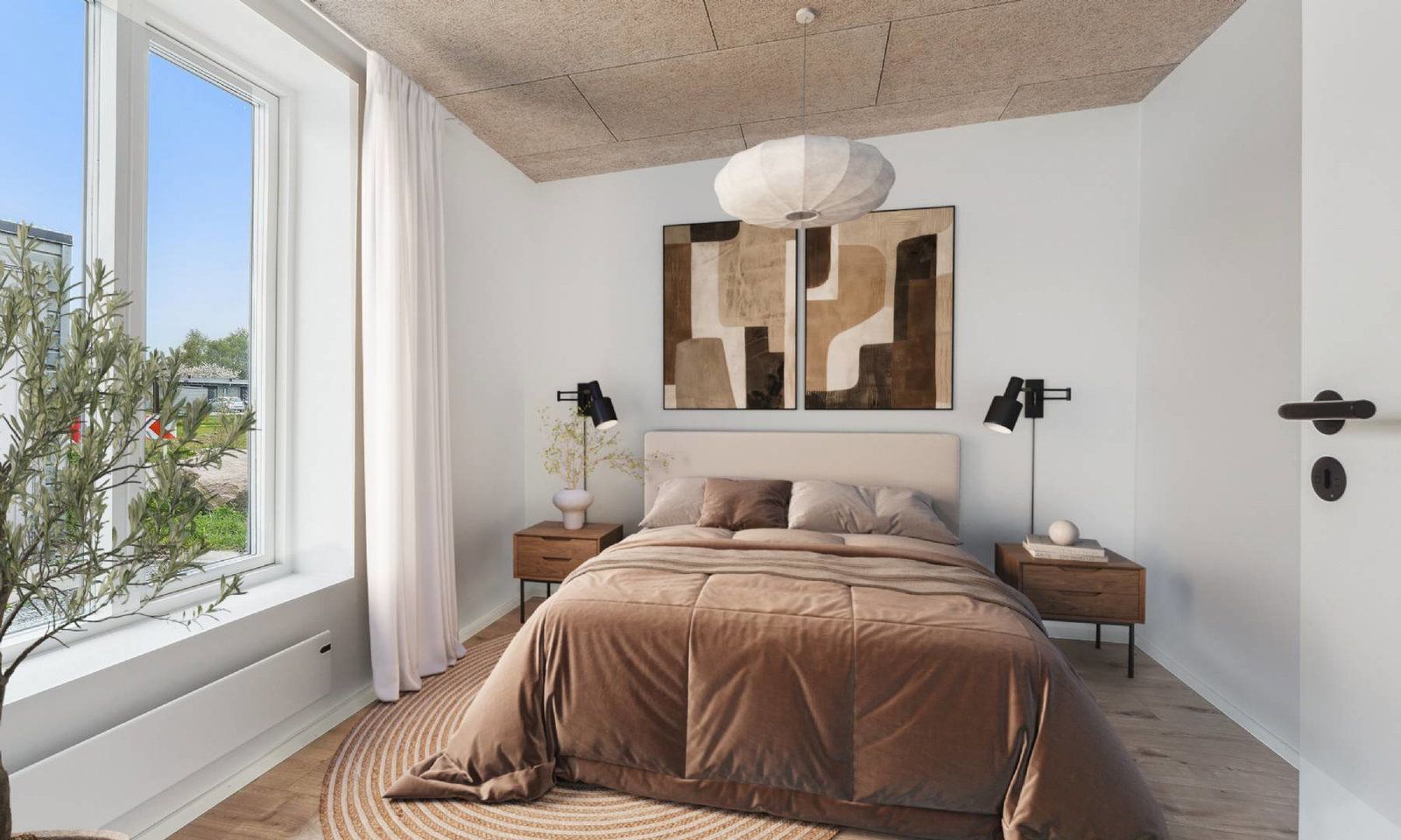 Unikke etplans huse med egen p-plads