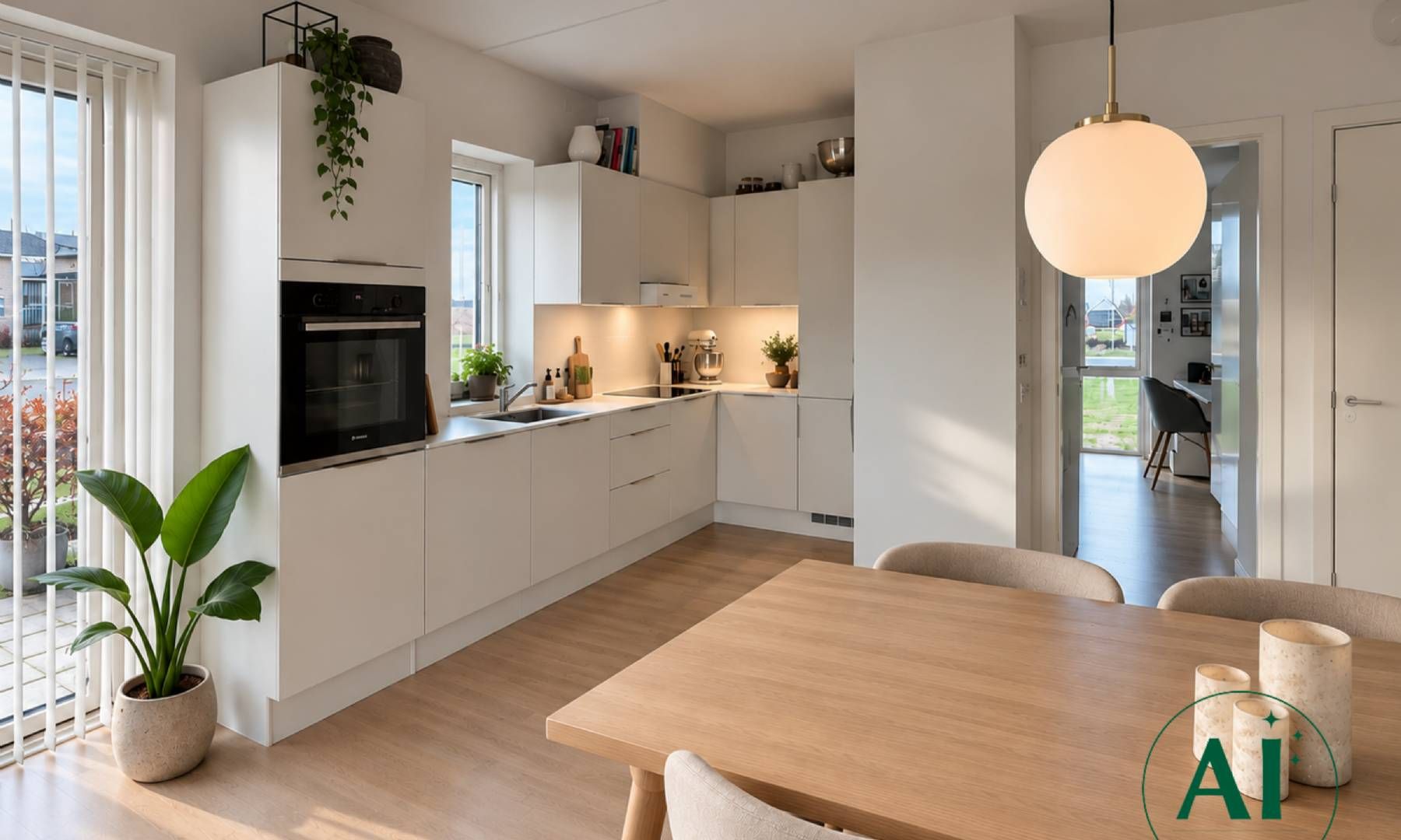 Stuelejlighed med syd-/vestvendt terrasse