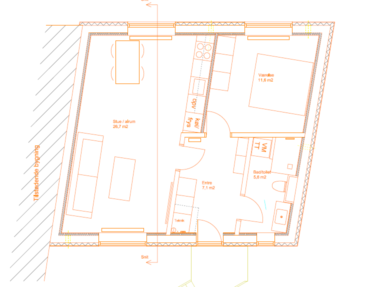 Totalrenoveret lys 2v i Aabybro centrum