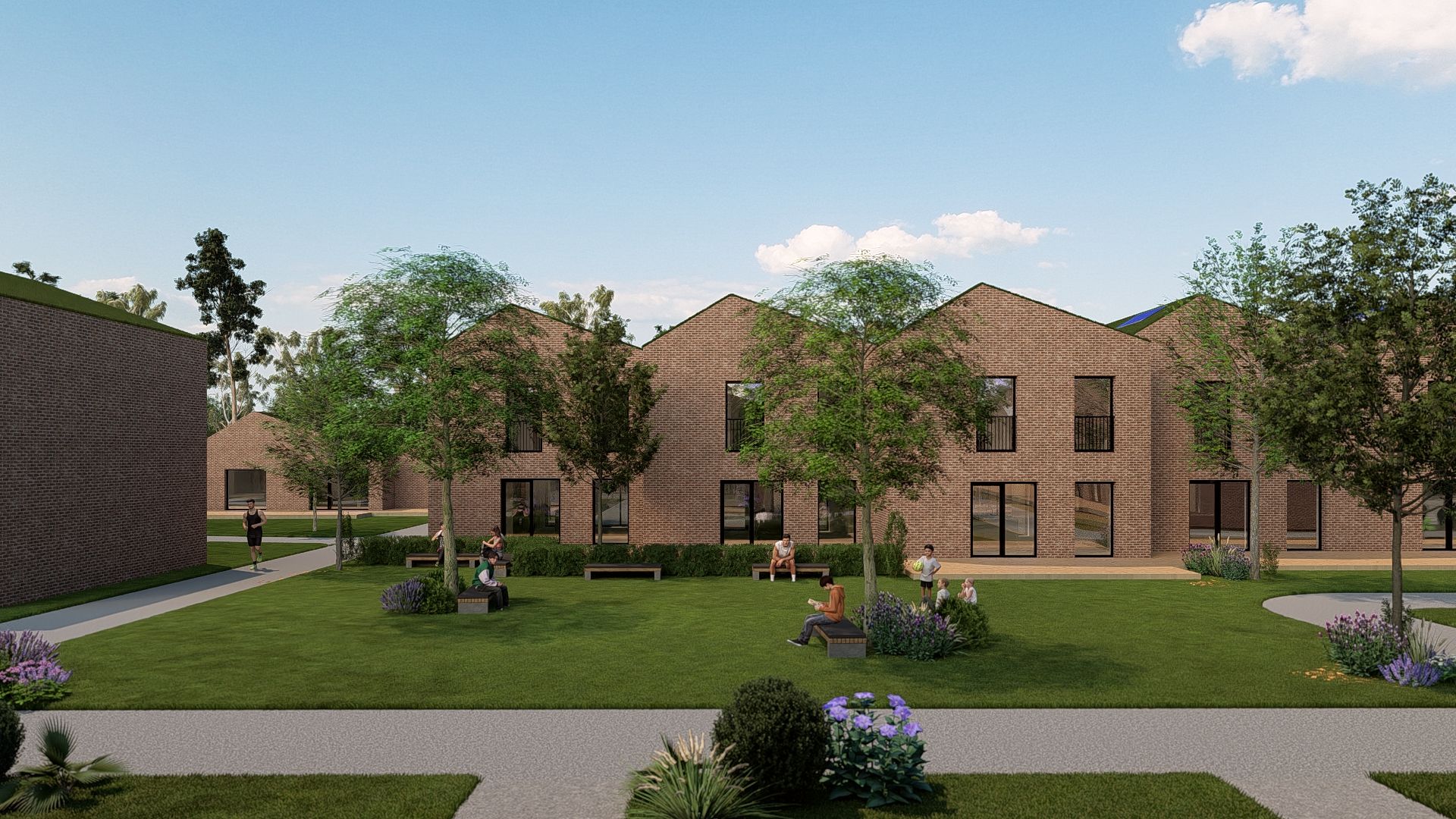 Rækkehus i 2 plan med privat tagterrasse TEGNET AF HENNING LARSEN ARKITEKTER