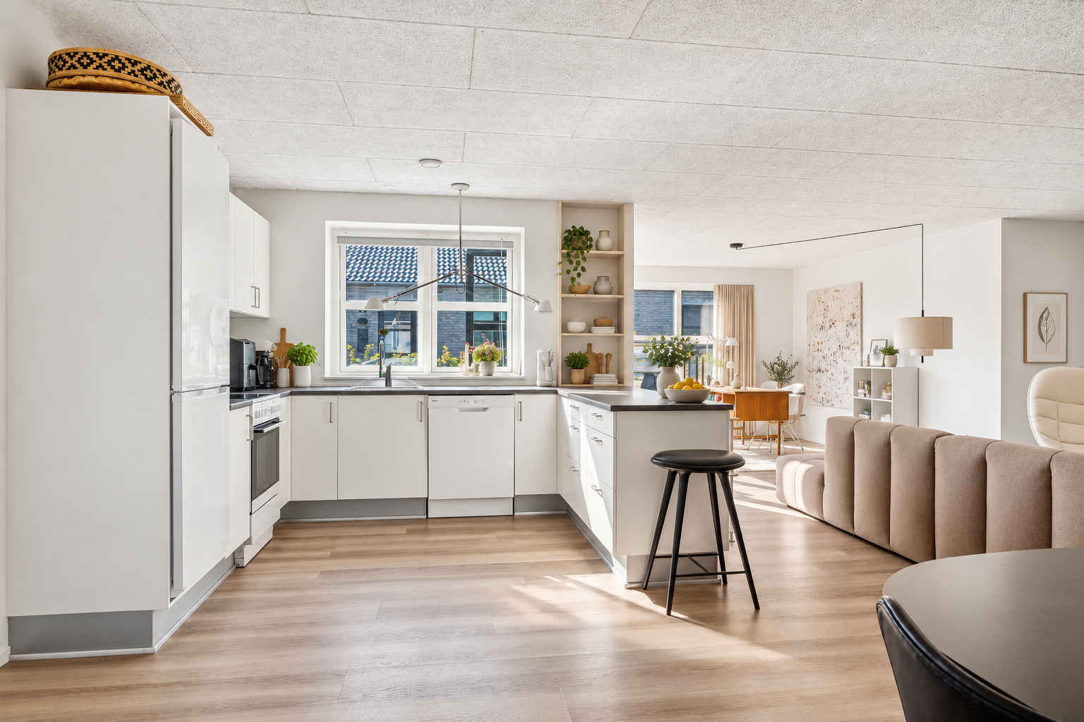 Lyst og rummeligt 4-værelses rækkehus på 126 m² med egen have i Randers SØ