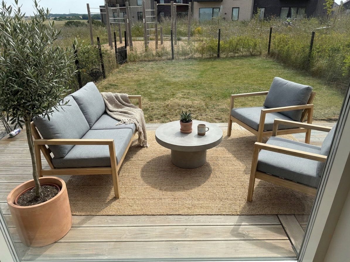 Lys og energivenlig 3-værelses stuelejlighed på 92 m2 med terrasse,  i rolige og grønne omgivelser. Kæledyr tilladt efter aftale