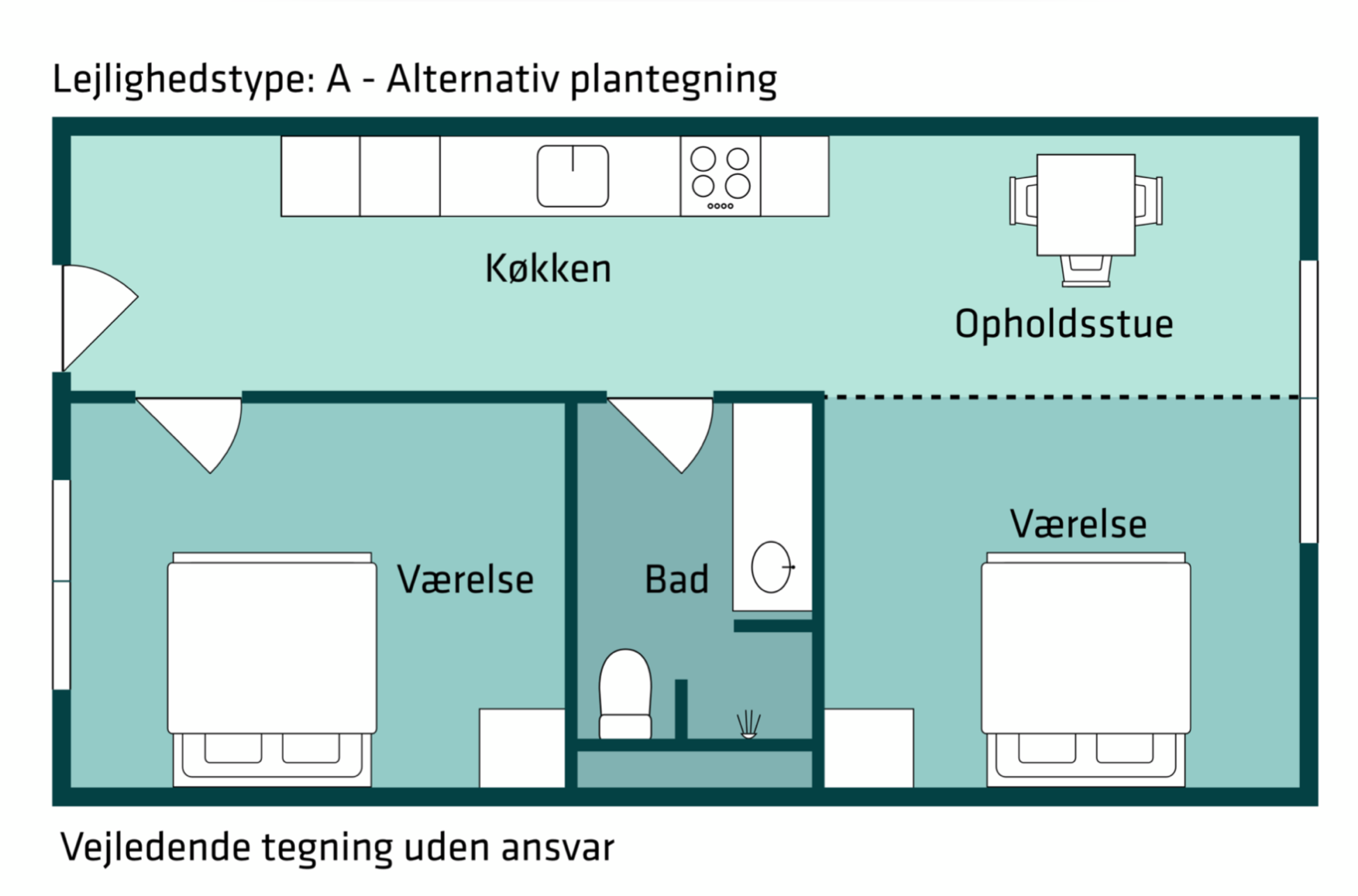 3 værelses lejlighed på Vintervej i Aarhus udlejes