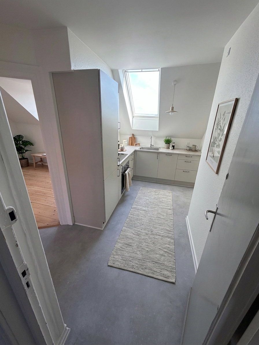 Lys og indbydende 2-værelses på 61 m2 med udsigt og helt nyt køkken.