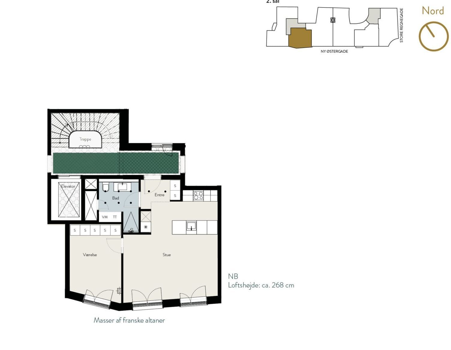 Modern luxury - Elevator and roof terrrace in prime city center location