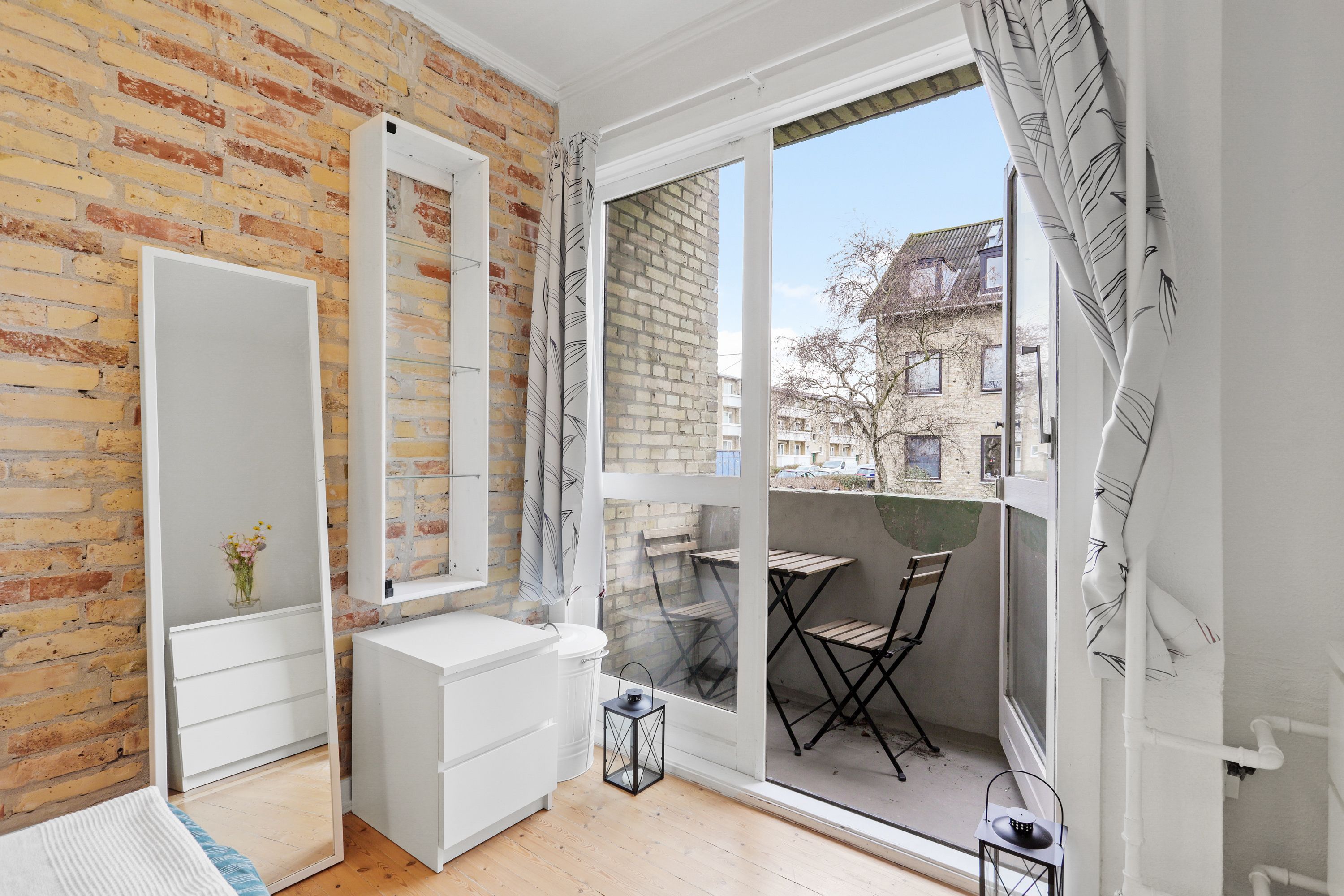 Scandinavian designed apartment with balcony