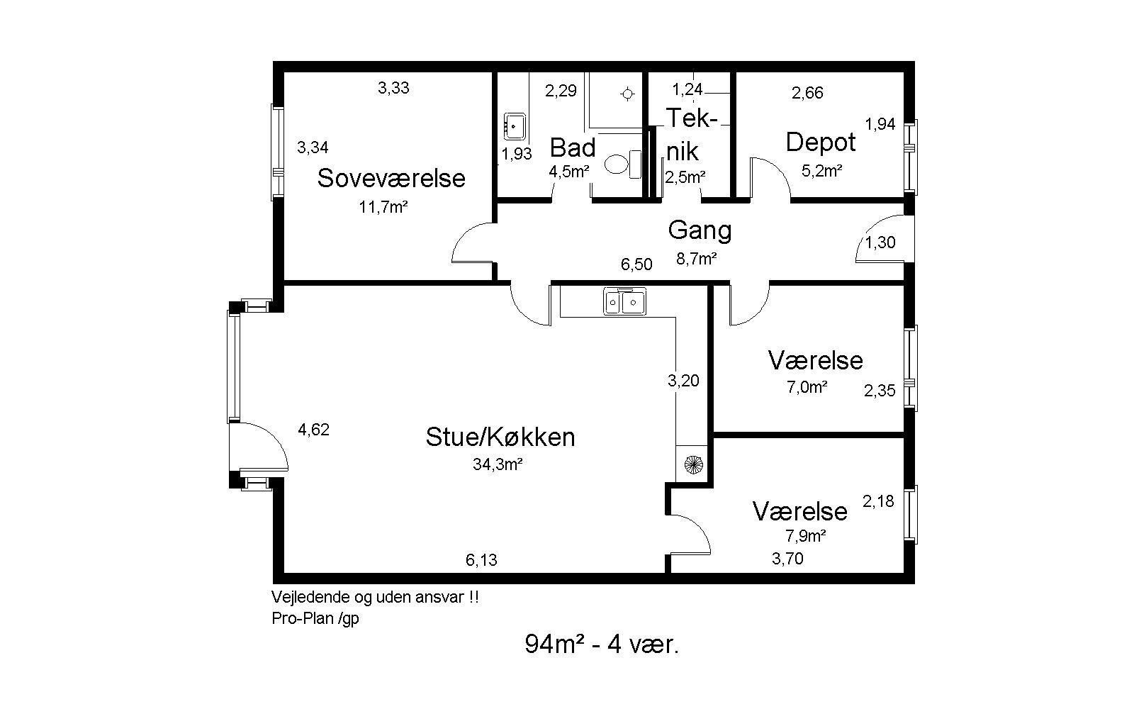 4 vær. lejl. i Odense udlejes