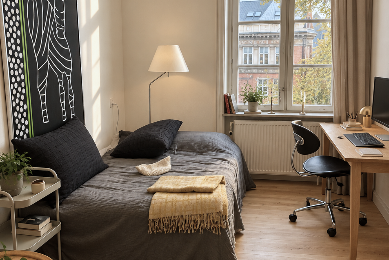 Herskabelig 3 værelses lejlighed i Odenses Latinerkvarter, med gratis p-plads