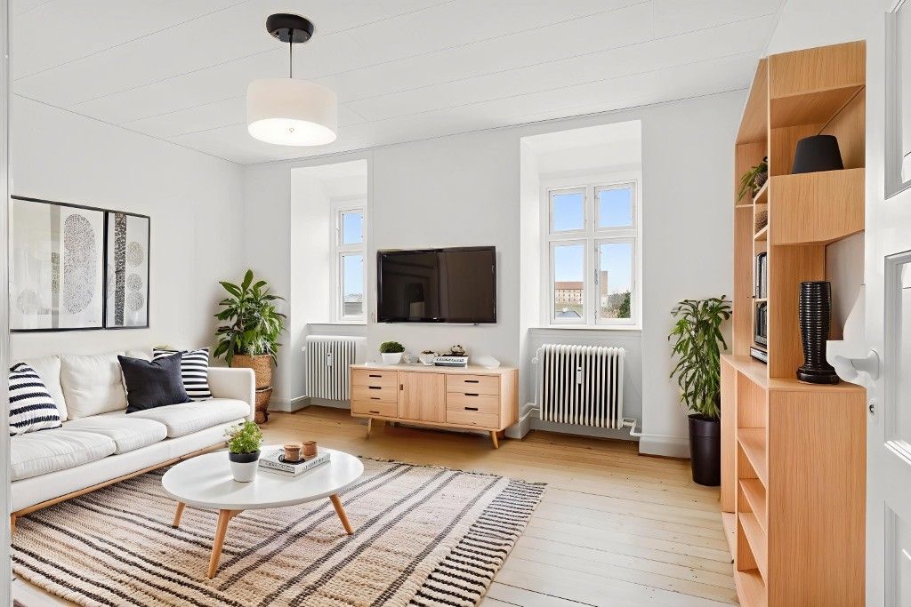 Lys 2-værelses på 54 m2 med plankegulve, udsigt og separat bad/toilet, photo 1