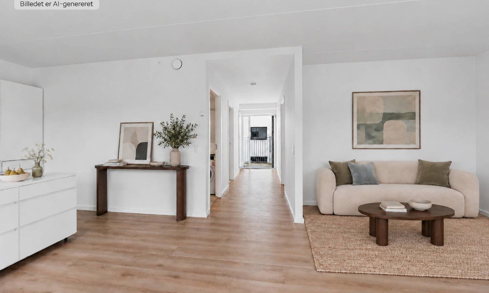 Moderne 2-værelses med terrasse