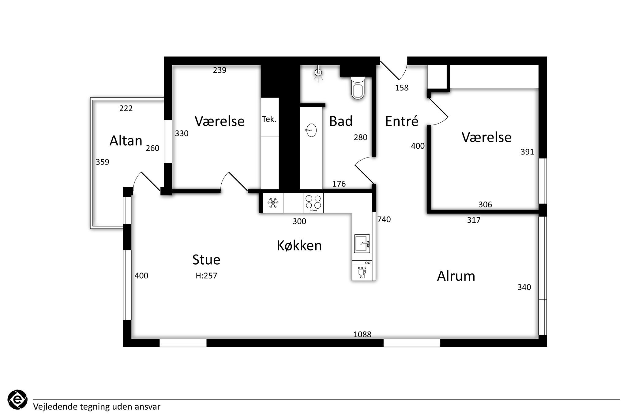 3-værelses lejlighed - Bordeauxgade, Sandkaj 21 – 2150 Nordhavn