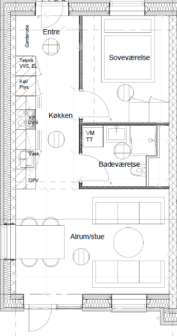 2 værelses lejlighed på Amtmandshave i Hillerød udlejes