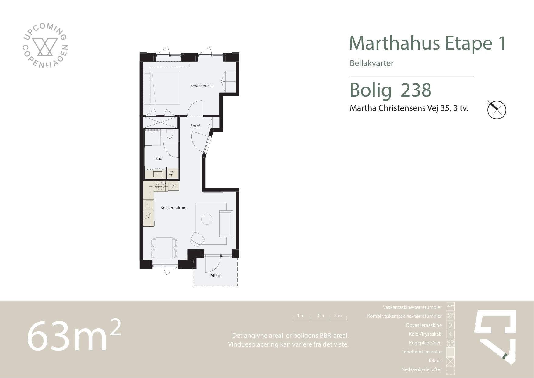 2 værelses lejlighed på Martha Christensens Vej i København udlejes, photo 2