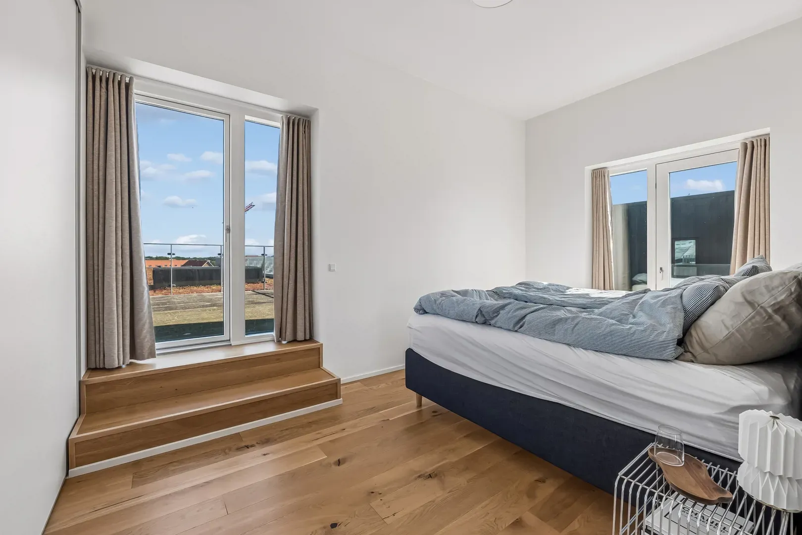 Eksklusiv lejlighed med stor terrasse og udsigt over vandet på Stigsborg Brygge