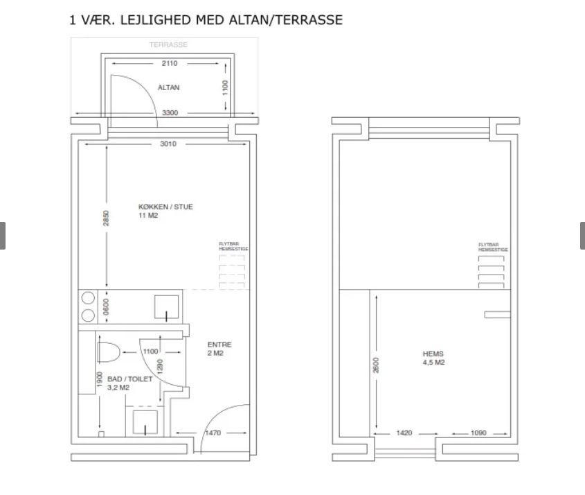 Lejlighed med stor hems udlejes i nyere byggeri i Viby