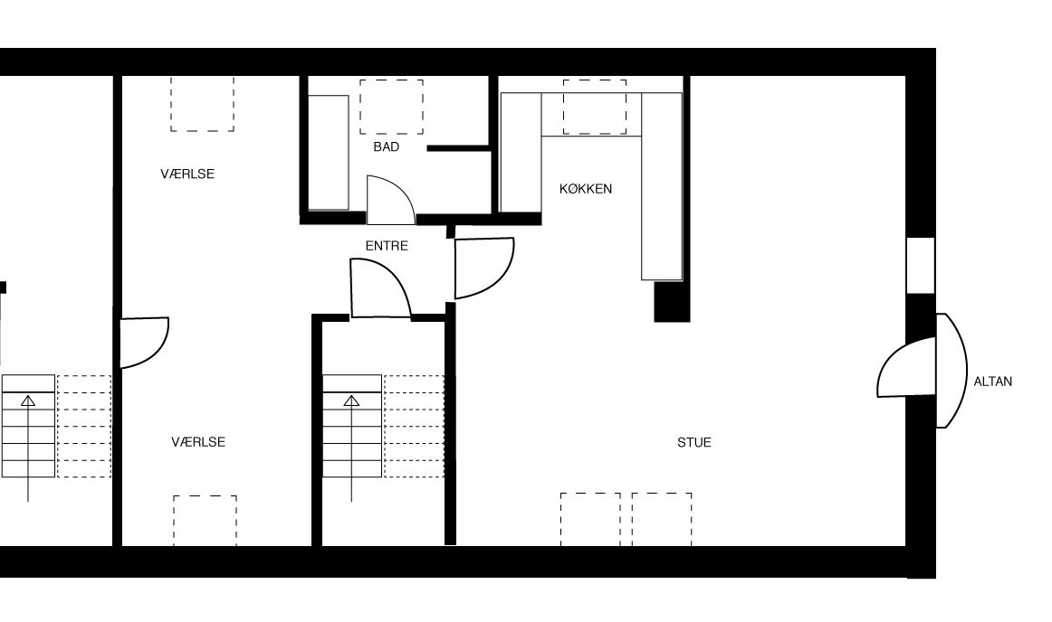 Penthouse i Torvegade med udsigt til havnen