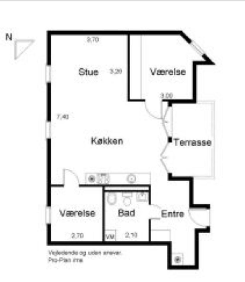 Two-bedroom apartment with a large private rooftop terrace in the heart of Copenhagen