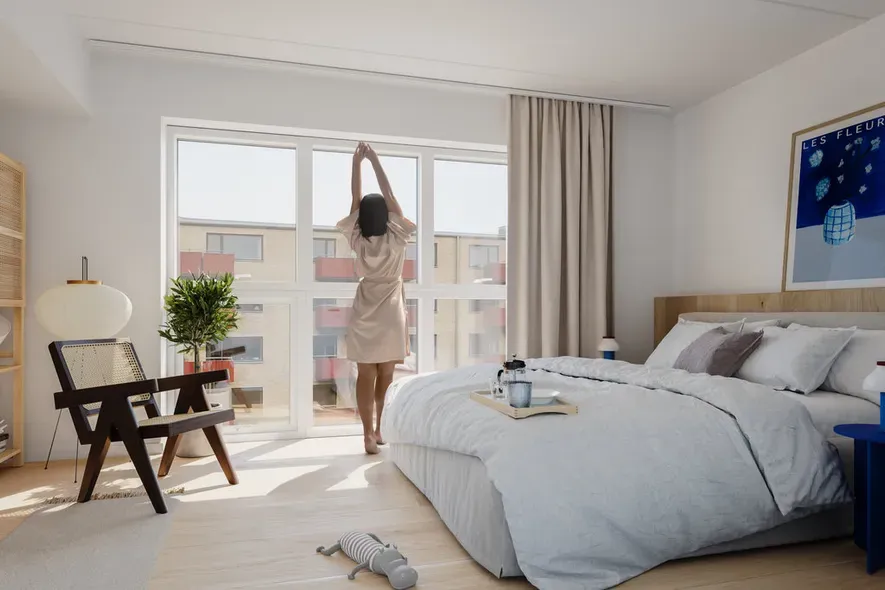 Helt ny 2V penthouse med Københavnerudsigt, hems og vestvendt altan 