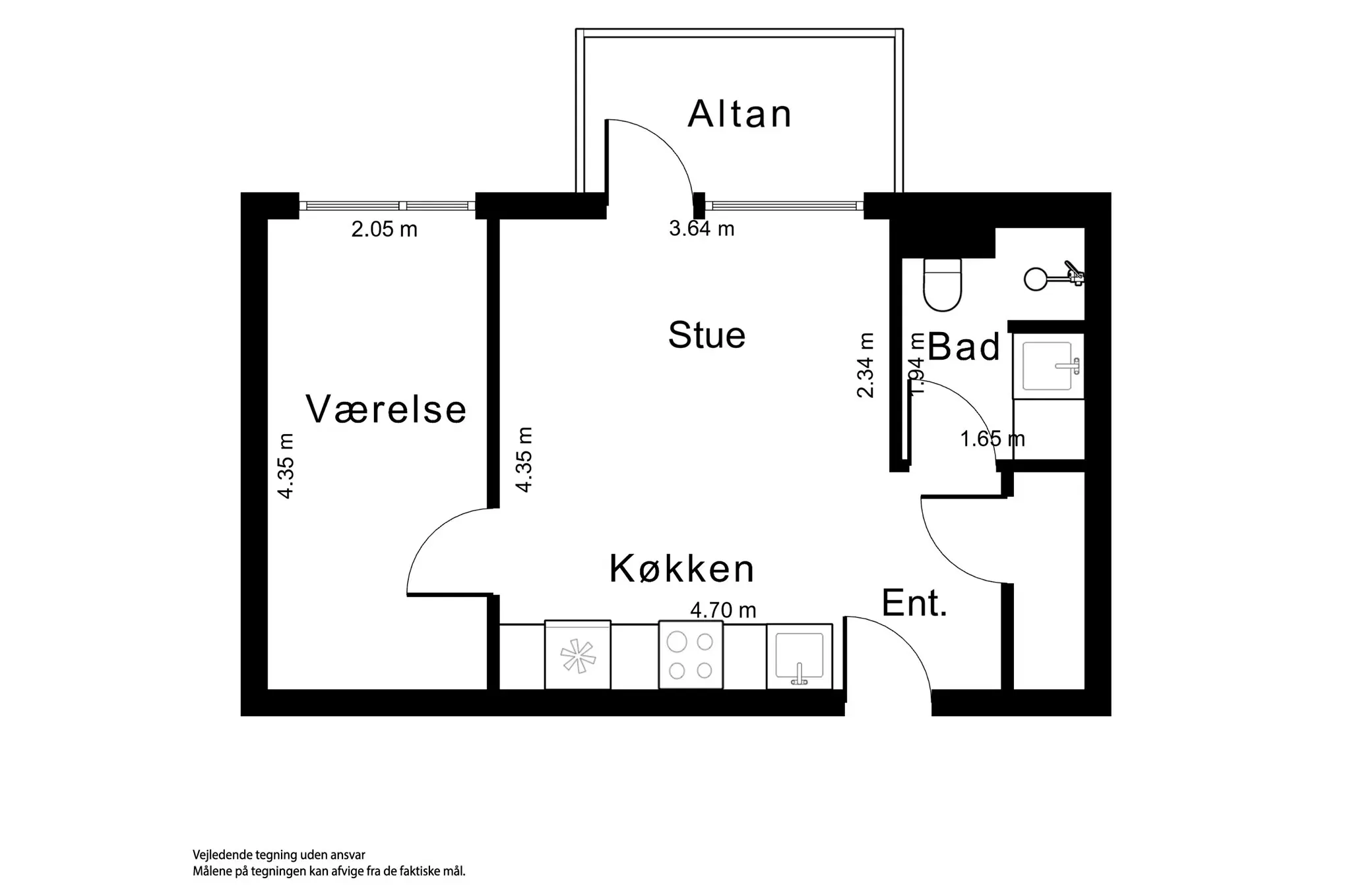 VELINDRETTET 2-VÆRELSES I TILST - HUSDYR TILLADT