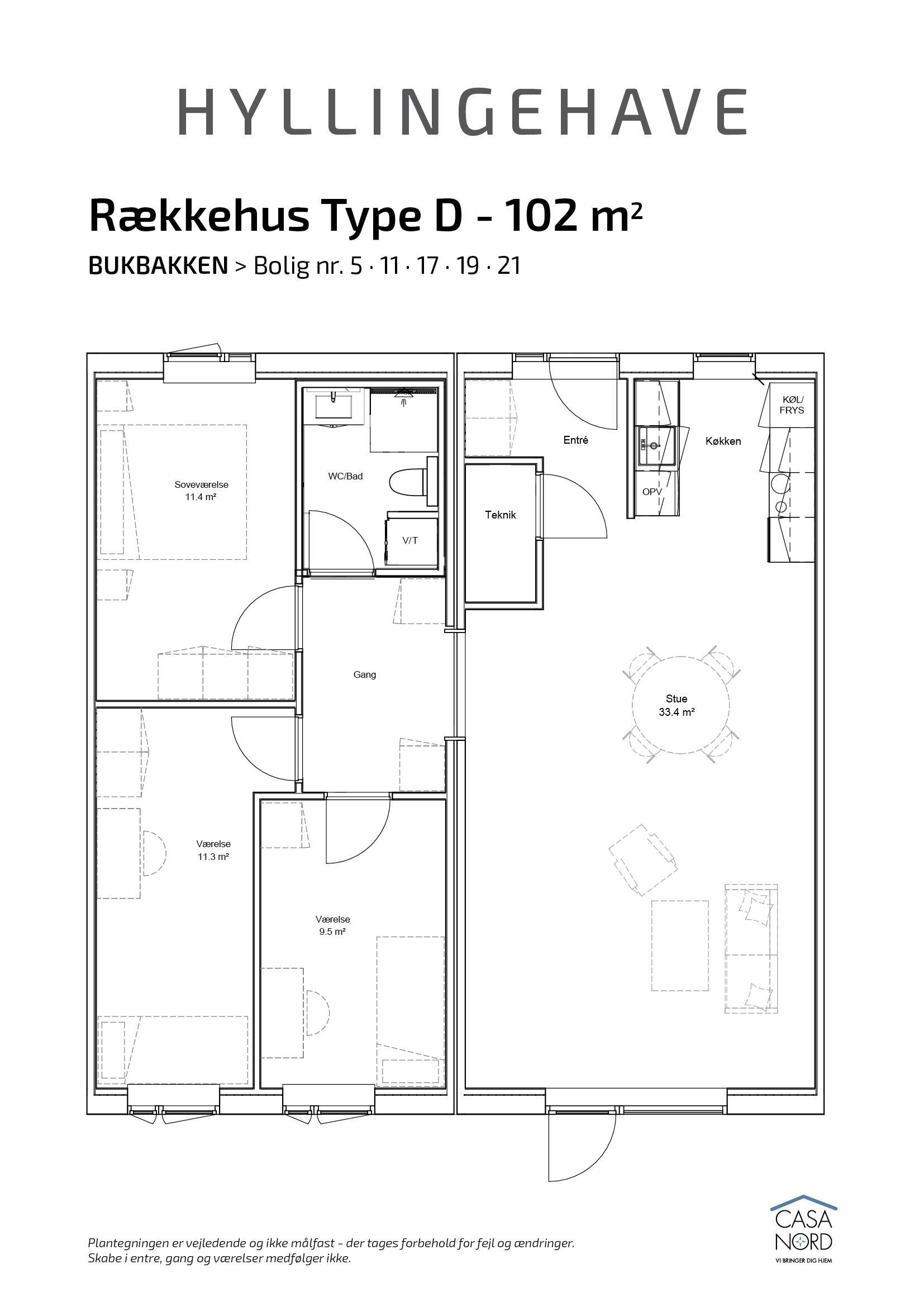 4-værelses rækkehus 